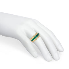 Tiffany Art Deco emerald, gold, and platinum ring