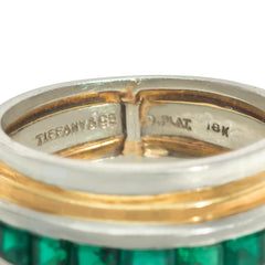 Tiffany Art Deco emerald, gold, and platinum ring