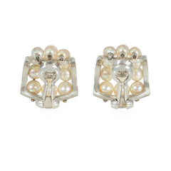 Boivin, Paris pearl and white gold hoop earrings