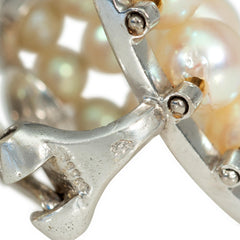 Boivin, Paris pearl and white gold hoop earrings