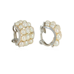 Boivin, Paris pearl and white gold hoop earrings