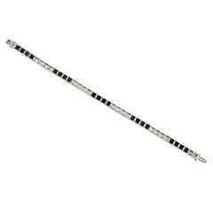 Oscar Heyman Art Deco French-cut onyx and diamond line bracelet