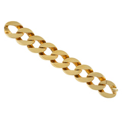 Important Mid-Century Cartier oversized gold curb link bracelet
