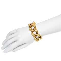 Important Mid-Century Cartier oversized gold curb link bracelet