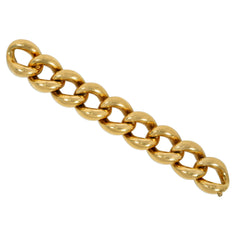 Important Mid-Century Cartier oversized gold curb link bracelet
