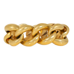 Important Mid-Century Cartier oversized gold curb link bracelet