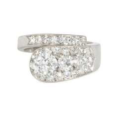 Art Deco Cartier diamond bypass ring