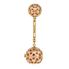 Van Cleef & Arpels, Paris Retro gold and ruby lapel watch