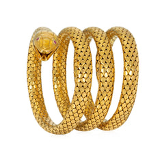 Antique French gold and ruby snake bracelet