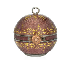 Antique Rolex guilloché enamel watch pendant