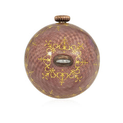 Antique Rolex guilloché enamel watch pendant