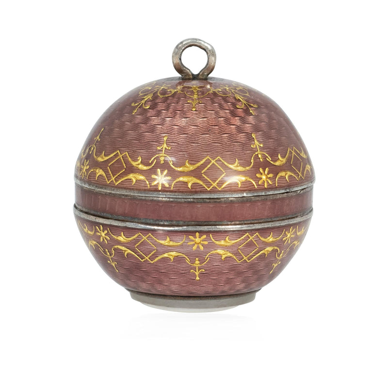 Antique Rolex guilloché enamel watch pendant