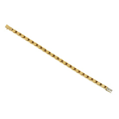 Square gold curb link bracelet