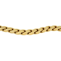 Square gold curb link bracelet
