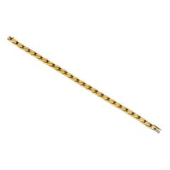Square gold curb link bracelet