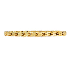 Square gold curb link bracelet