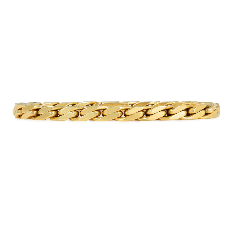 Square gold curb link bracelet