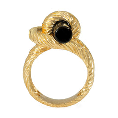 Fred, Paris gold and onyx knot ring