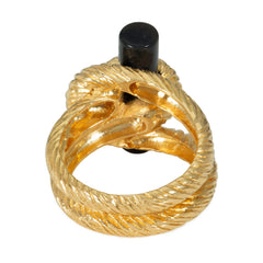 Fred, Paris gold and onyx knot ring