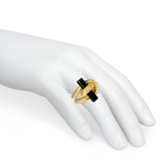 Fred, Paris gold and onyx knot ring