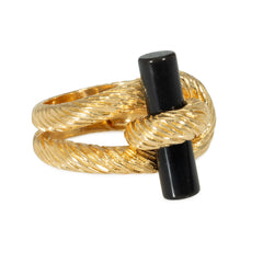 Fred, Paris gold and onyx knot ring