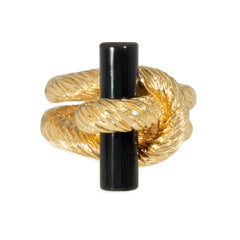 Fred, Paris gold and onyx knot ring