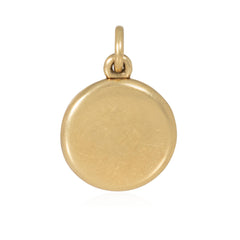 Antique gold circular locket charm