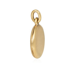Antique gold circular locket charm