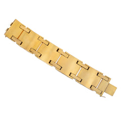 Retro French large scale gold tank bracelet