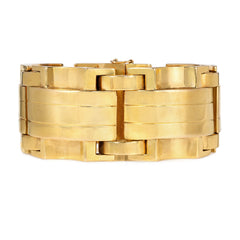 Retro French large scale gold tank bracelet