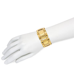 Retro French large scale gold tank bracelet
