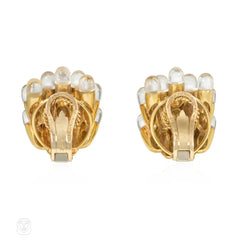 Aldo Cipullo, Cartier gold and crystal sea anemone earrings