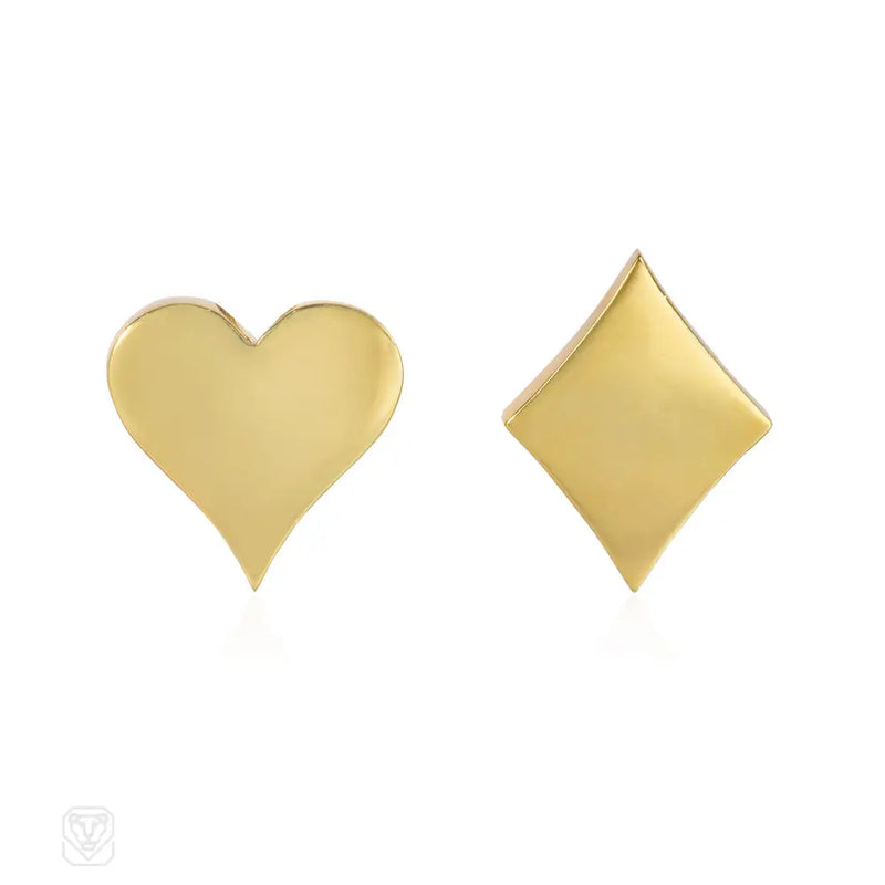 Aldo Cipullo For Cartier Playing Card Earrings