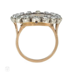 An enamel and diamond Georgian element mounted as a ring