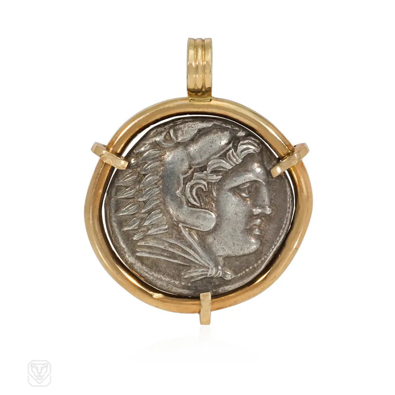 Ancient coin pendant