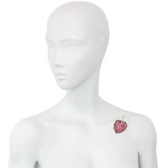 Andrew Grima watermelon tourmaline leaf pin