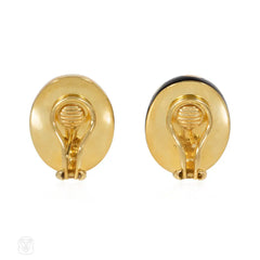 Angela Cummings for Tiffany & Co. onyx and gold positive and negative earrings