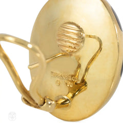 Angela Cummings for Tiffany & Co. onyx and gold positive and negative earrings
