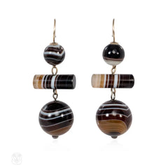 Antique agate earrings