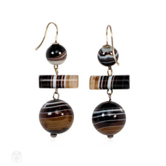 Antique agate earrings