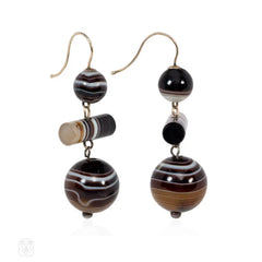 Antique agate earrings