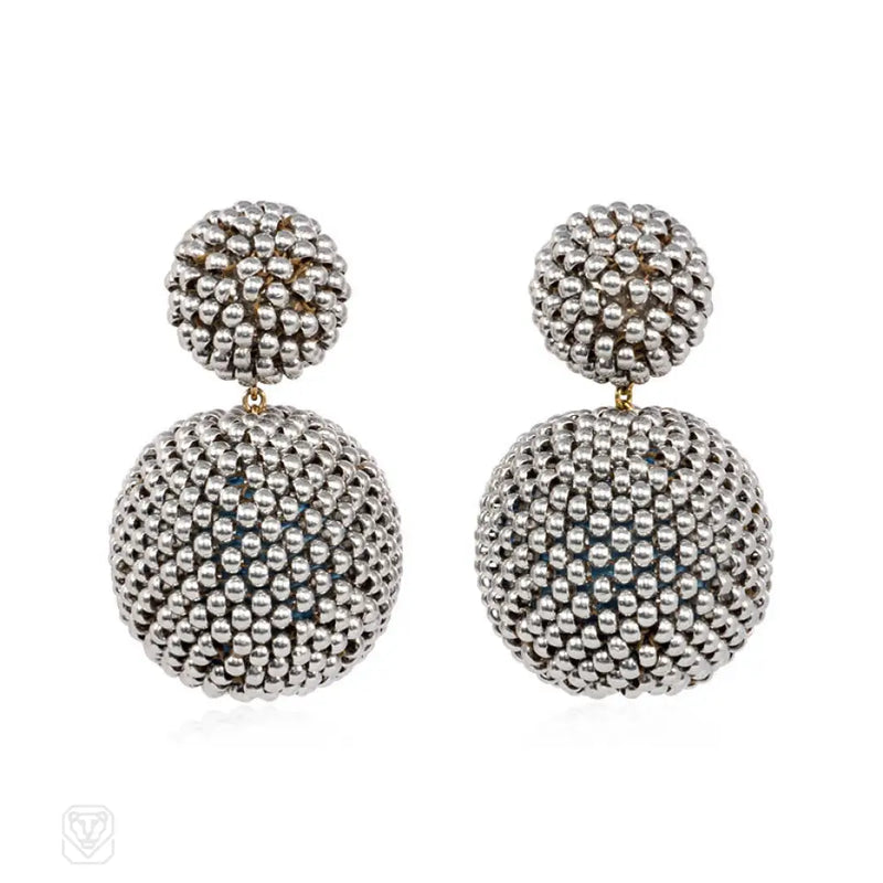 Antique Aluminum Bead Earrings