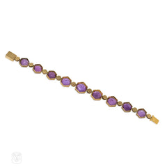 Antique amethyst and pearl bracelet
