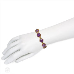 Antique amethyst and pearl bracelet