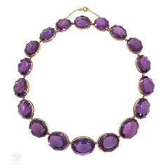 Antique amethyst rivière necklace