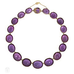 Antique amethyst rivière necklace