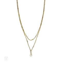 Antique Austro-Hungarian gold baton link chain