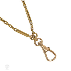 Antique Austro-Hungarian gold baton link chain