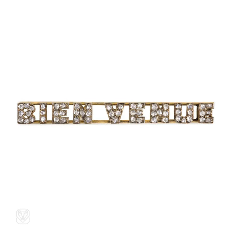 Antique ’Bienvenue’ Brooch