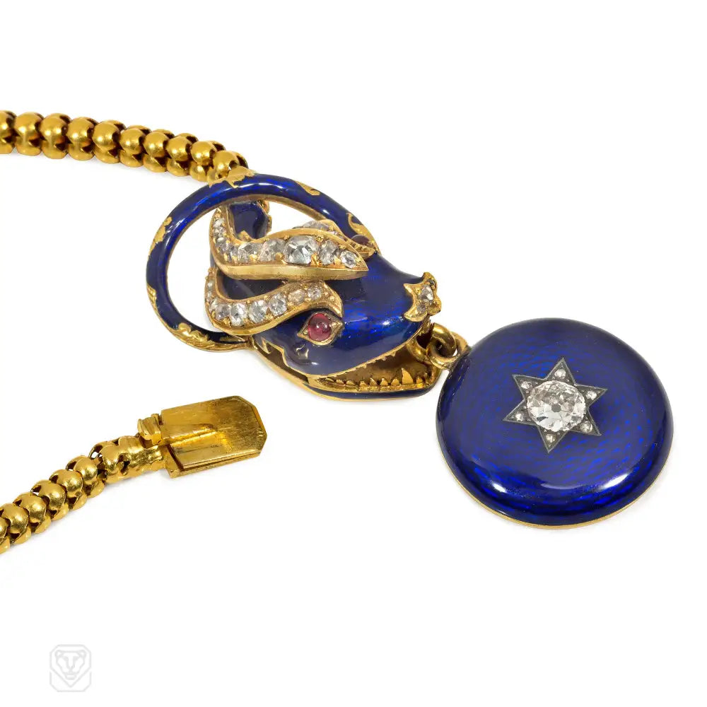 Antique snake necklace on sale